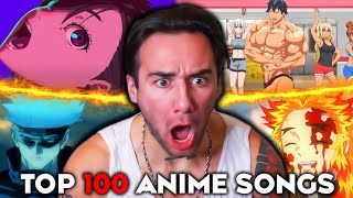 TOP 100 MOST STREAMED ANIME SONGS OF ALL TIME 🔥 REACTION [upl. by Eecal527]