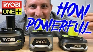 Ryobi One Battery Power Test  18v  15Ah 4Ah 6Ah [upl. by Repinuj167]