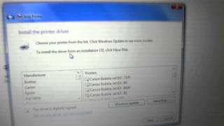 CANON BJC85 PORTABLE TRAVEL PRINTER INSTALLATION FOR WINDOWS 7 BJC85 [upl. by Atteloiv]