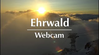 Webcam Ehrwald  Sonnenaufgang über Tiroler Zugspitze [upl. by Nosredneh]