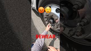 swiping a hub seal caps 😡😲🙄😂🤣😂truck crazy funny [upl. by Ahsoyek]