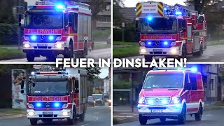 VOLLALARM  Einsatzfahrten Hauptamtliche amp Freiwillige Feuerwehr DINSLAKEN zur Feuermeldung [upl. by Ylra835]