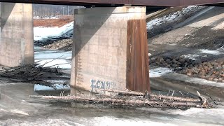 Fort McMurray River Ice Check March 28 2021  Athabasca River South of the Bridges [upl. by Beale593]