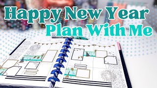 January 2024 Weekly Planner Setup  Happy New Year Classic Happy Planner Plan With Me [upl. by Eivad918]