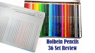 Holbein Colored Pencils 36 Set Review  Sent by Discovery Japan [upl. by Refinnaej]