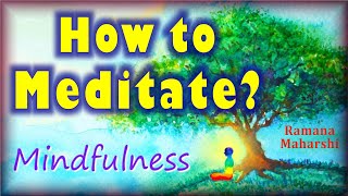 How to Meditate  SelfInquiry and SelfInvestigation   MINDFULNESS [upl. by Ttirb]