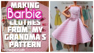 Sewing THE Barbie Dress  Whitney Sews [upl. by Lennor]