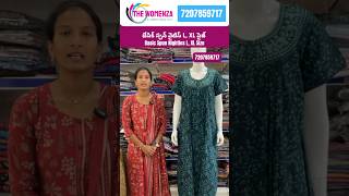 Basic Spun Nighties L XL size  Nighties wholesale and retail shop in Hyderabad The Womenza [upl. by Nera668]