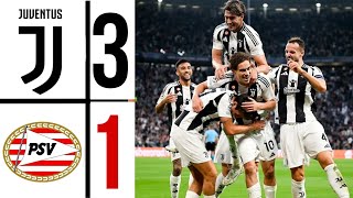 juventus vs psv 31 highlights  Yıldız Goal Nico González amp McKennie  CHAMPIONS LEAGUE 202425 [upl. by Lewse722]