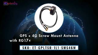 GPS  4G Screw Mount Antenna With RG174 Cable  SMA M St Connector Long Video 04 Nov [upl. by Saxena]