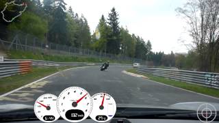 Porsche vs Motorrad auf der Nordschleife [upl. by Ecirtahs]