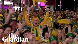 Fans erupt as Matildas win epic penalty shootout over France in World Cup nailbiter [upl. by Nedyrb585]