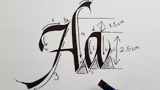 Italic Calligraphy For Beginners 1 Aa [upl. by Trebliw]