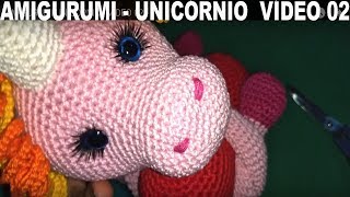 AMIGURUMI UNICÓRNIO  VÍDEO 02 [upl. by Olfe]