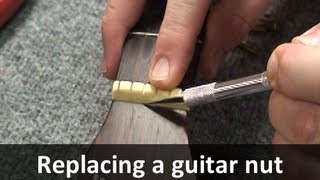 How to Replace A Guitar Nut [upl. by Stalk]