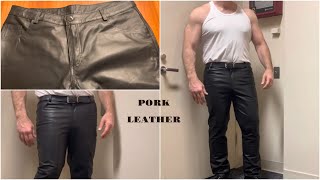 Pigskin Leather Pants  New Style [upl. by Nawram]