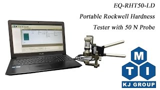 Portable Rockwell Hardness Tester with 50 N Probe for 19  70 HRC test  EQRHT50LD [upl. by Osmen]