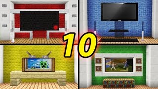 10 Tv Designs to Improve Your House in Minecraft  How to Build  Tutorial  Modern [upl. by Odlabu]