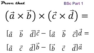 a×b×c×d a b dc  a b cd  a c db  b c da  vector analysis  BSc Imp Question Part1 [upl. by Nagiam]