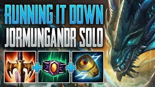 RUNNING IT DOWN WITH HASTENED JORM Jormungandr Solo Gameplay SMITE Conquest [upl. by Erdman]