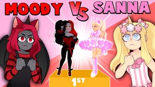 MOODY vs SANNA in Fashion Famous  Roblox [upl. by Wilmott]