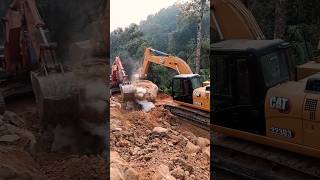 big rock removing excavator mugu viral shortsexcavator [upl. by Nnaerb]