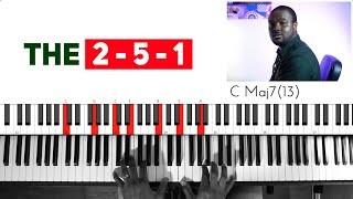 2 5 1 Chord Progression  Piano Passing Chords [upl. by Annaes426]