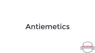 Antiemetics  Pharmacology Daily Classification [upl. by Hellman]