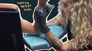 Tattoo artist behind the scenes at the studio Vlog 41 [upl. by Annaik]