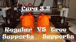 Cura 321 Supports  Regular VS Tree supports [upl. by Nyleak]