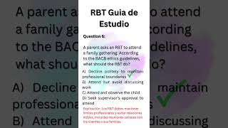 Preguntas de Practica Para el examen de RBT Respuestas en Ingles y Español [upl. by Notna]