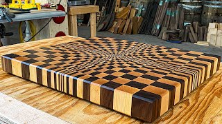 How Its Made  Optical Illusion End Grain Cutting Board [upl. by Kensell]