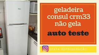 geladeira consul crm 33 não esta gelandocomo fazer o auto teste [upl. by Esme]