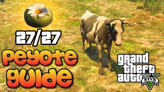 GTA 5  All 27 Peyote Plant Locations Guide  Play As Animals Easter Egg Tutorial GTA V [upl. by Emery]