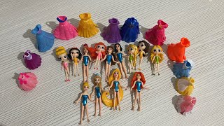 Satisfying Video I How to make Glossy Lolipops in to Rainbow Pool with Disney Princess Cutting ASMR [upl. by Hi]