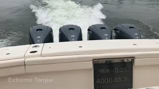 Yamaha Outboards 425HP XTO Offshore Release  Caribee Boat Sales [upl. by Nihsfa]