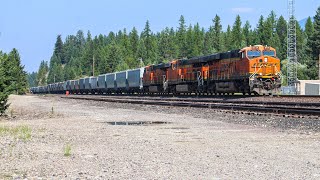 BNSF 6734 East  BNSF X CNJSWE Canola  Kootenai River Sub  Olney Montana [upl. by Henrique]