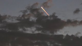 Falcoln 9 launch from Vandenberg AFB as seen from LaMirada [upl. by Atiuqer]