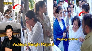 Aditya Singh Rajputs Desolate Mother Usha amp Sister Ekta Crying Inconsolable At Funeral [upl. by Suidualc]