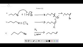 Predict the products from reaction of 1 hexyne with the following reagents [upl. by Anelys739]