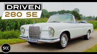 MERCEDES 250SE  250 SE Cabriolet 1967  Drive in top gear MercedesBenz W111 engine sound  SCC TV [upl. by Enecnarf34]