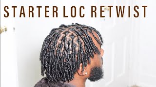 First Retwist on Starter Locs [upl. by Cristoforo]