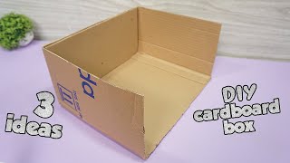 ✔ 3 Handmade Cardboard Box Ideas [upl. by Faro491]