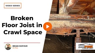 How to Repair a Broken Floor Joist in Crawl Space  KC Pier [upl. by Ineslta]