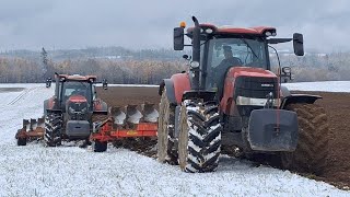 Case IH Optum 300 CVX amp Case Puma 240 CVX  Orba 2024  Ploughing 2024  Orka 2024 [upl. by Nilloc]