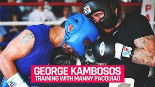 George Kambosos Training with Manny Pacquiao [upl. by Harbour]