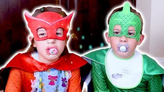 PJ Masks in Real Life 🍼 PJ Baby Power 🌟 PJ Masks Official [upl. by Radu]