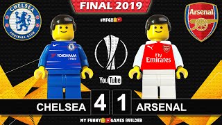 Europa League Final 2019 🏆 Chelsea vs Arsenal 41 • All Goals Highlights LEGO Football Film [upl. by Ravel]