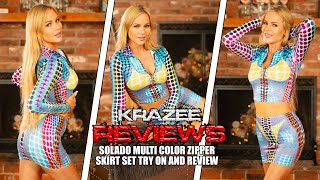 Krazee Reviews  Solado Multi Color Skirt Set Try on and Review [upl. by Virge]