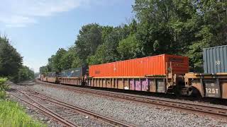 CSX 1982 Seaboard System trails on CSX I032 81023  Piscataway NJ [upl. by Loma]